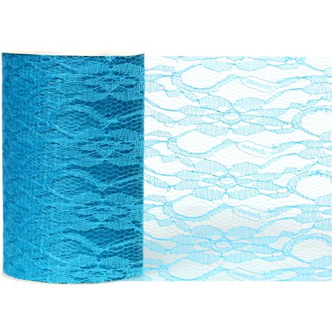 LACE 150mm x 23Mtr TURQUOISE