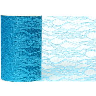 LACE 150mm x 23Mtr TURQUOISE