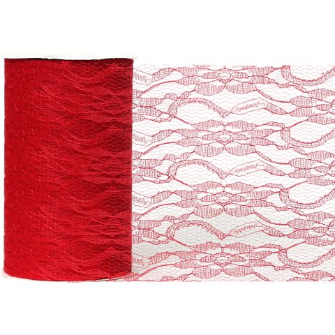 LACE 150mm x 23Mtr RED