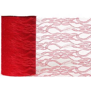LACE 150mm x 23Mtr RED