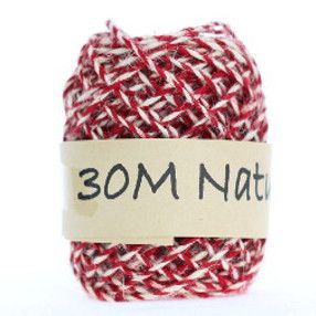 HEMP ROPE 2mm x 30Mtr TWISTED RED