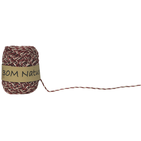 HEMP ROPE 2mm x 30Mtr TWISTED RED