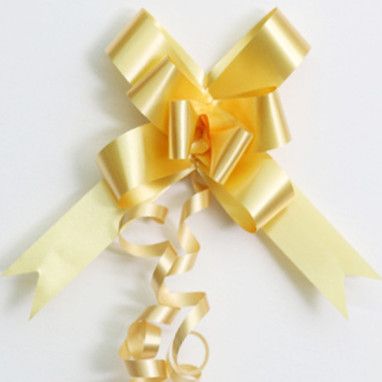 PULL BOW PLAIN 22mm SOFT GOLD (PACK OF 100)