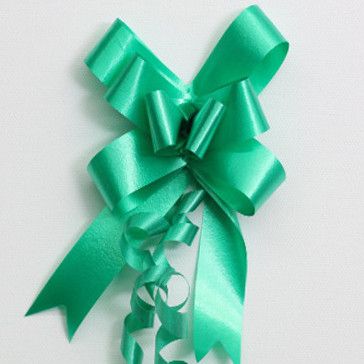 PULL BOW PLAIN 22mm EMERALD (PACK OF 100)