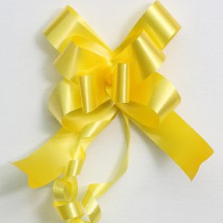 PULL BOW PLAIN 22mm DAFFODIL (PACK OF 100)