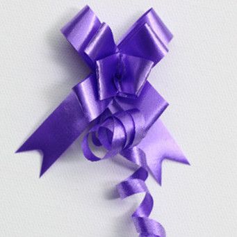 PULL BOW PLAIN 14mm PURPLE (PACK OF 100)