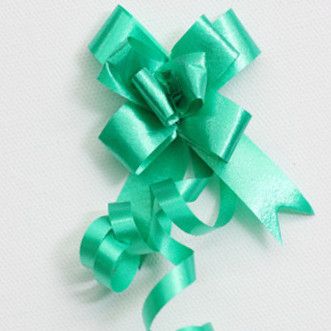 PULL BOW PLAIN 14mm EMERALD GREEN (PACK OF 100)