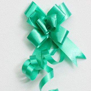 PULL BOW PLAIN 14mm EMERALD (PACK OF 100)