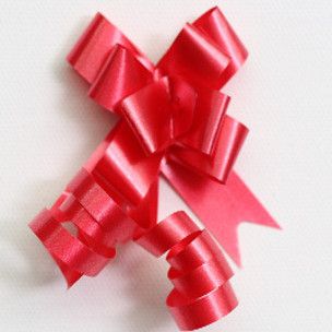 PULL BOW PLAIN 14mm RED (PACK OF 100)