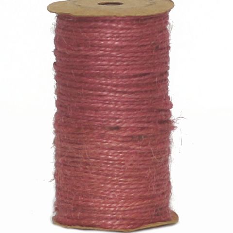 HEMP ROPE ON SPOOL 2mm x 50 Mtr ROSE