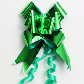 PULL BOW METALLIC 32mm EMERALD (PACK OF 100)