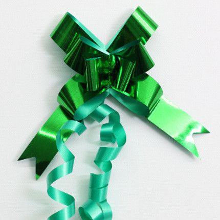 PULL BOW METALLIC 22mm EMERALD (PACK OF 100)