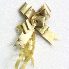 PULL BOW STARS 14mm GOLD (PACK OF 100)