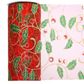 ORGANZA CHRISTMAS 150mm X 20Mtr HOLLY RED/GREEN-BUY 1 GET 1 FREE