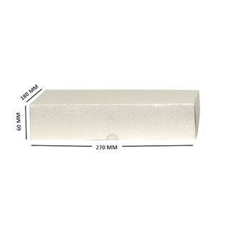 IVORY BROMLEY BOX / FOLDOVER LID MEDIUM 27(L) x 18(W) x 6(H) cm
