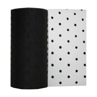 TULLE DOT 150mm x 23Mtr BLACK