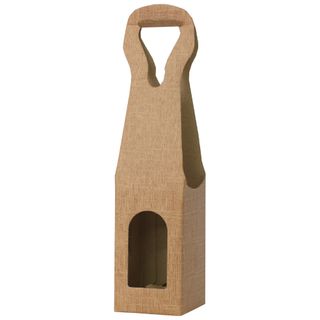 WINE BOX 1 BOTTLE 90x90x410mm BROWN KRAFT (CUT OUT)