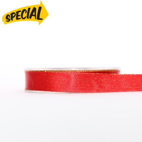 SHIMMER SATIN 15mm x 25Mtr RED
