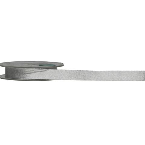 SHIMMER SATIN 15mm x 25Mtr SILVER
