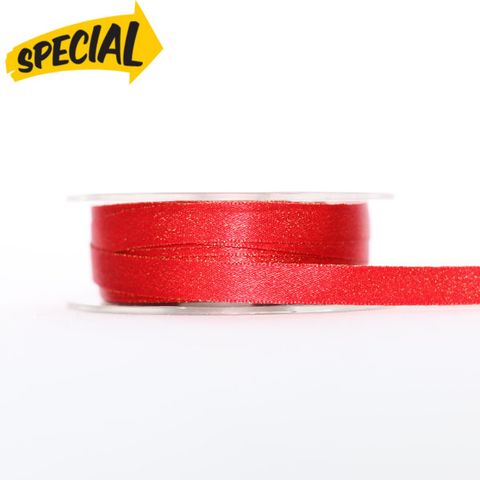 SHIMMER SATIN 09mm x 25Mtr RED