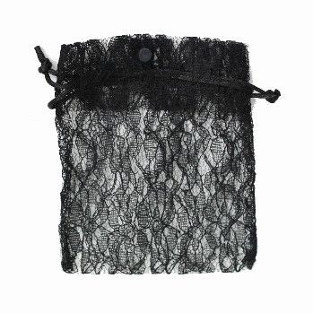 POUCH LACE MEDIUM 17(H) x 12.5(W)cm BLACK (PACK OF 10)