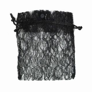 POUCH LACE MEDIUM 17(H) x 12.5(W)cm BLACK (PACK OF 10)