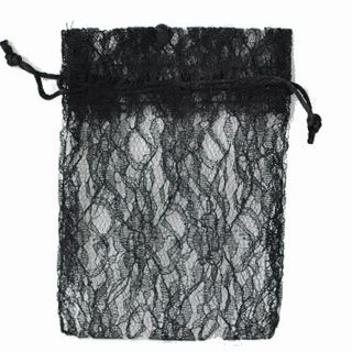 POUCH LACE SMALL 14(H) x 11(W)cm BLACK (PACK OF 10)