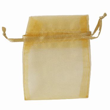 POUCH ORGANZA MINI 10(H) x 7.5(W)cm GOLD (PACK OF 10)