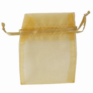 POUCH ORGANZA MINI 10(H) x 7.5(W)cm GOLD (PACK OF 10)