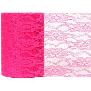 LACE 150mm x 23Mtr HOT PINK