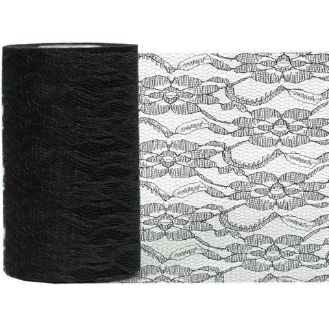 LACE 150mm x 23Mtr BLACK