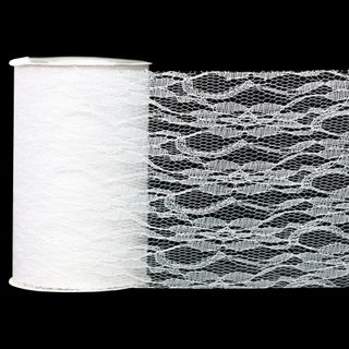 LACE 150mm x 23Mtr WHITE