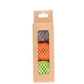 STRING PACK 3 COLOURS TAUPE TANGERINE LIME (15M PER ROLL)