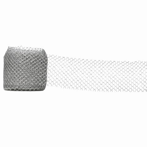 MESH ORNATE 70mm x 10Mtr SILVER