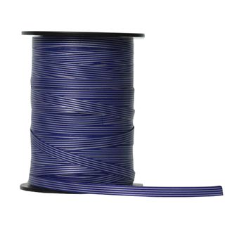 CURLING RIBBON STRIPE 7mm x 225Mtr NAVY BLUE / SILVER