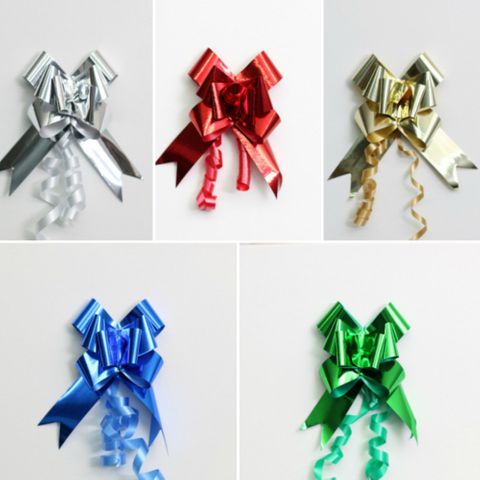 PULL BOW METALLIC 32mm ASSORTED (PACK OF 100)