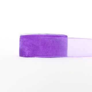 ORGANZA WOVEN EDGE 38mm x 50Mtr PURPLE