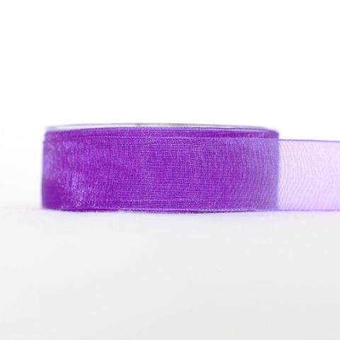 ORGANZA WOVEN EDGE 25mm x 50Mtr PURPLE