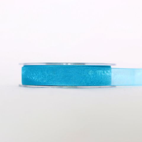 ORGANZA WOVEN EDGE 16mm x 50Mtr TURQUOISE