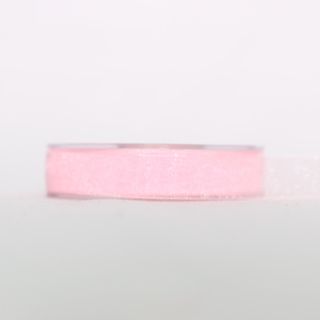 ORGANZA WOVEN EDGE 16mm x 50Mtr PALE PINK