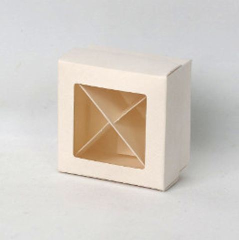 IVORY CLEAR TOP BON BON BOX SMALL 7(L) x 7(W) x 4(H) cm