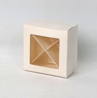 IVORY CLEAR TOP BON BON BOX SMALL 7(L) x 7(W) x 4(H) cm