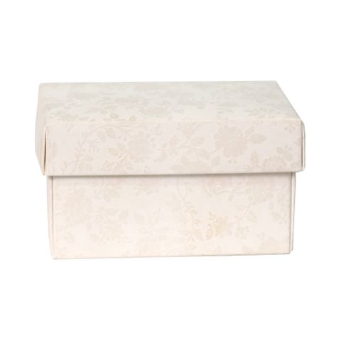 CHOC BOX DEEP 100(L)x70(W)x60(H)mm IVORY FELICITY  (MIN BUY 10)