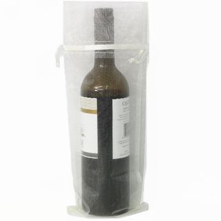 POUCH WINE ORGANZA 35(H) x 15(W)cm CREAM (PACK OF 10)