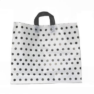 SOFTLOOP BAG LRG 39.5H x 45W x 15G cm WHITE/BLK DOTS(25 PER PACK)