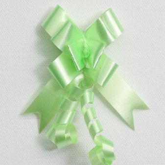 PULL BOW PLAIN 14mm LIME (PACK OF 100)