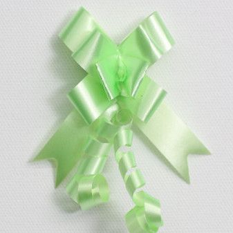 PULL BOW PLAIN 14mm LIME GREEN (PACK OF 100)