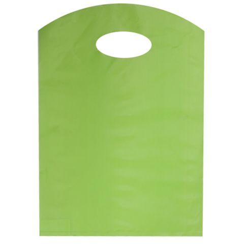 CURVE TOP BAG SML 30(H) x 21(W) cm LIME GREEN (100 / PACK) -70 MIC