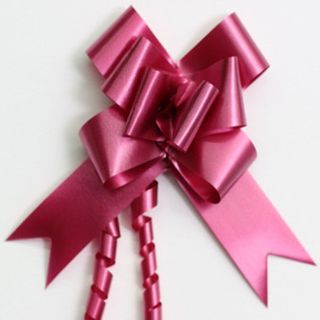 PULL BOW PLAIN 32mm BURGUNDY (PACK OF 100)