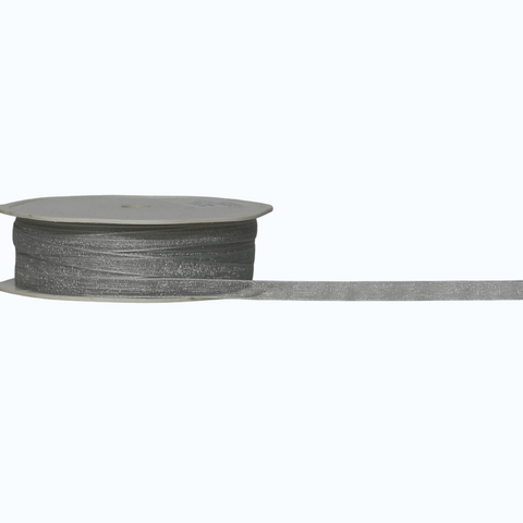 ORGANZA WOVEN EDGE (PETITE SHEER) 07mm x 50Mtr SILVER
